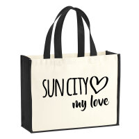 Jutetasche Sun City my love 21 Liter Black