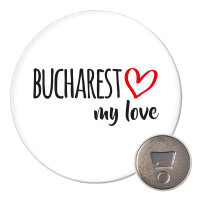 Magnet Bucharest my love 59mm Kühlschrankmagnet...