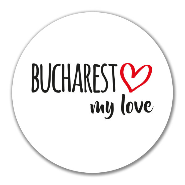 Aufkleber Bucharest my love 10cm Sticker