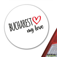 Aufkleber Bucharest my love 10cm Sticker