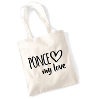 Jutebeutel Ponce my love 10 Liter