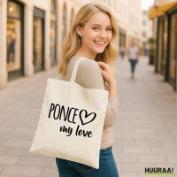 Jutebeutel Ponce my love 10 Liter