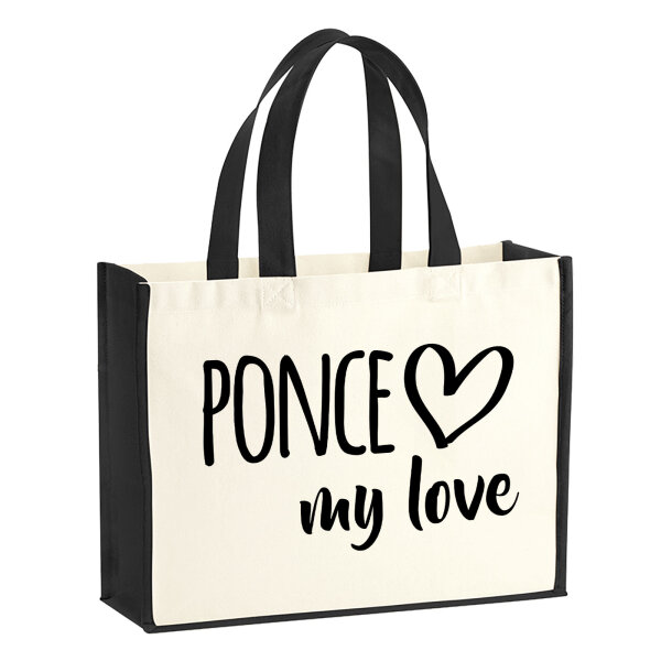 Jutetasche Ponce my love 21 Liter Black