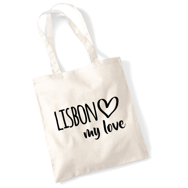 Jutebeutel Lisbon my love 10 Liter