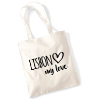 Jutebeutel Lisbon my love 10 Liter