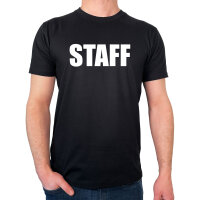 Herren T-Shirt Staff Schriftzug Größe S-3XL