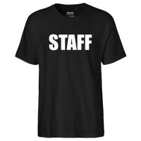 Herren T-Shirt Staff Schriftzug Größe S-3XL