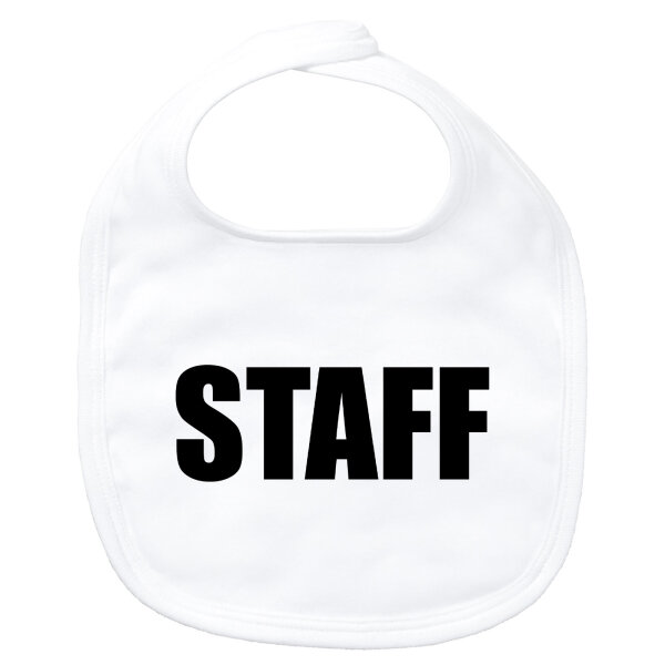 Baby Lätzchen Staff Schriftzug