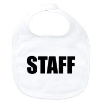 Baby Lätzchen Staff Schriftzug