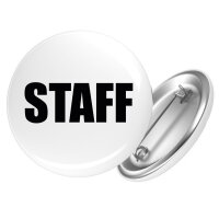 Button Staff Schriftzug