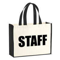 Jutetasche Staff Schriftzug 21 Liter Black