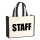 Jutetasche Staff Schriftzug 21 Liter Black