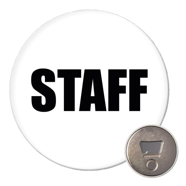 Magnet Staff Schriftzug 59mm Kühlschrankmagnet Flaschenöffner