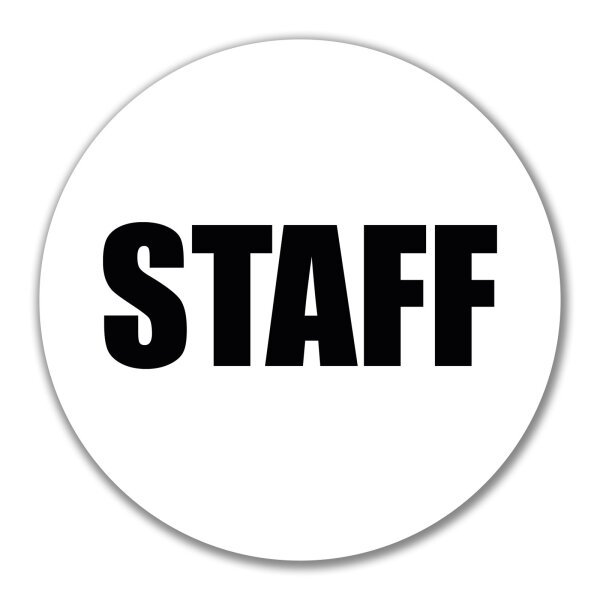 Aufkleber Staff Schriftzug 10cm Sticker