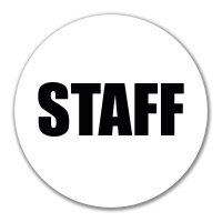 Aufkleber Staff Schriftzug 10cm Sticker