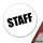 Aufkleber Staff Schriftzug 10cm Sticker