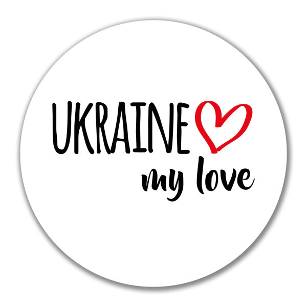 Aufkleber Ukraine my love 10cm Sticker