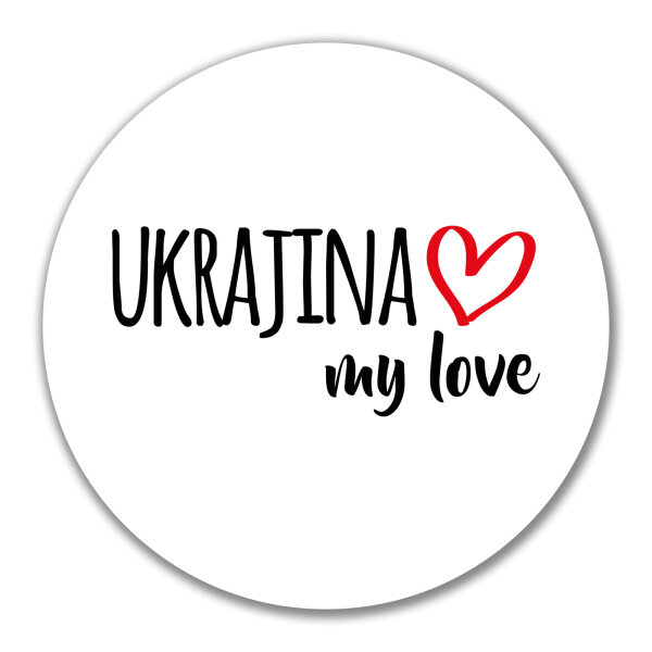 Aufkleber Ukrajina my love 10cm Sticker