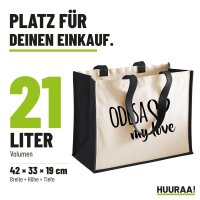 Jutetasche Odesa my love 21 Liter Black