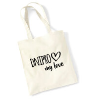 Jutebeutel Dnipro my love 10 Liter