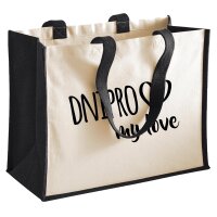 Jutetasche Dnipro my love 21 Liter Black