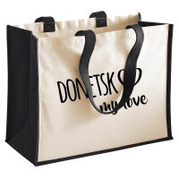 Jutetasche Donetsk my love 21 Liter Black
