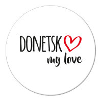 Magnet Donetsk my love 59mm Kühlschrankmagnet...