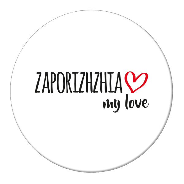 Magnet Zaporizhzhia my love 59mm Kühlschrankmagnet Flaschenöffner