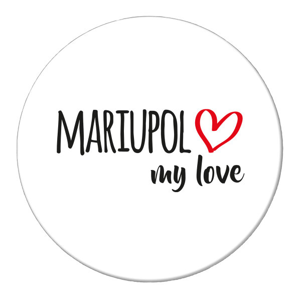Magnet Mariupol my love 59mm Kühlschrankmagnet Flaschenöffner