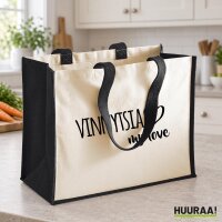 Jutetasche Vinnytsia my love 21 Liter Black
