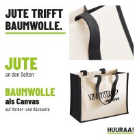Jutetasche Vinnytsia my love 21 Liter Black