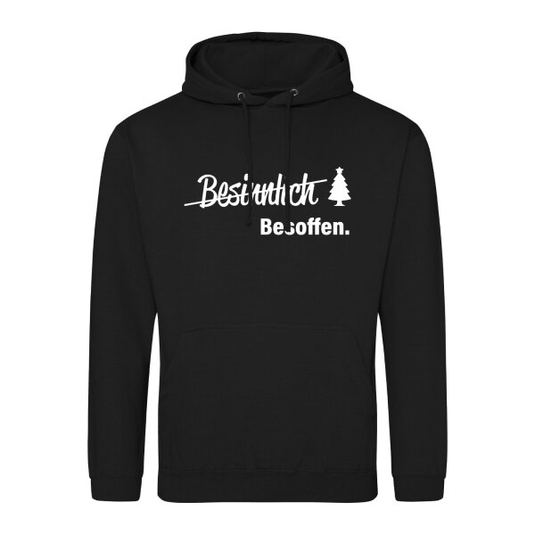 Unisex Hoodie Besinnlich Besoffen Tannenbaum Größe S-3XL