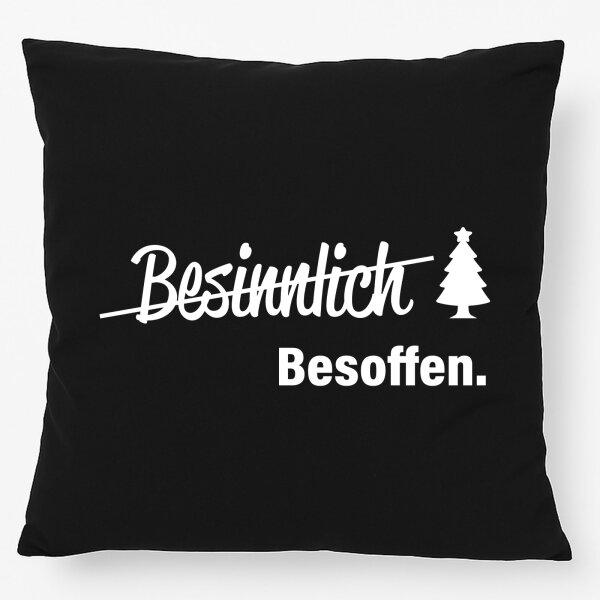 Kissen Besinnlich Besoffen Tannenbaum 40x40cm