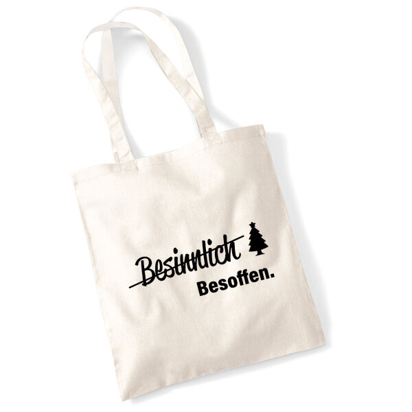 Jutebeutel Besinnlich Besoffen Tannenbaum 10 Liter