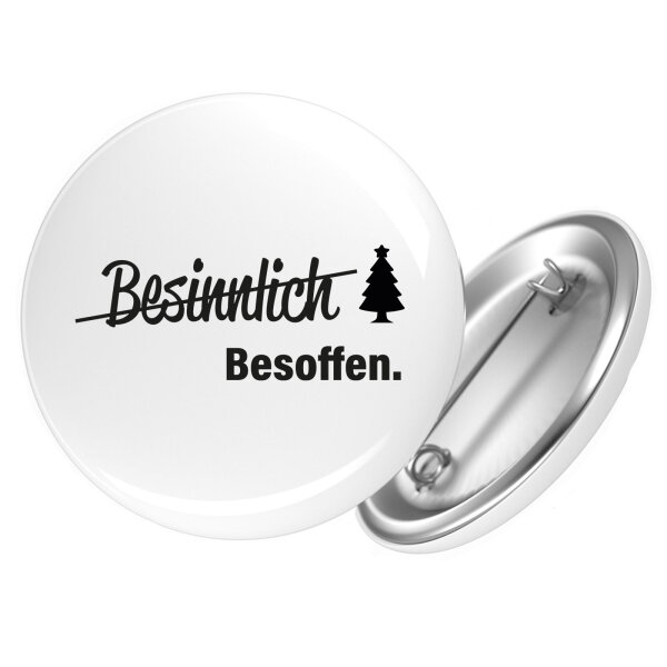 Button Besinnlich Besoffen Tannenbaum