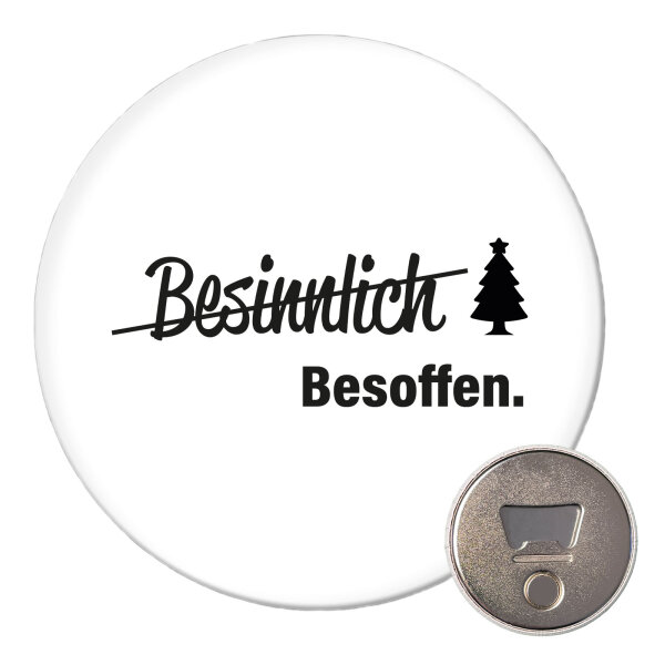 Magnet Besinnlich Besoffen Tannenbaum 59mm Kühlschrankmagnet Flaschenöffner