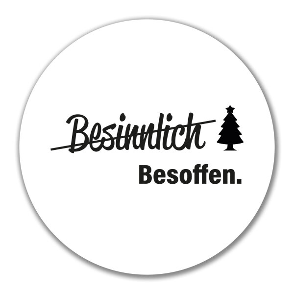 Aufkleber Besinnlich Besoffen Tannenbaum 10cm Sticker