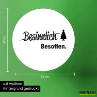Aufkleber Besinnlich Besoffen Tannenbaum 10cm Sticker