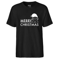 Herren T-Shirt Merry Christmas Katze