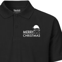 Herren Polo Shirt Merry Christmas Katze