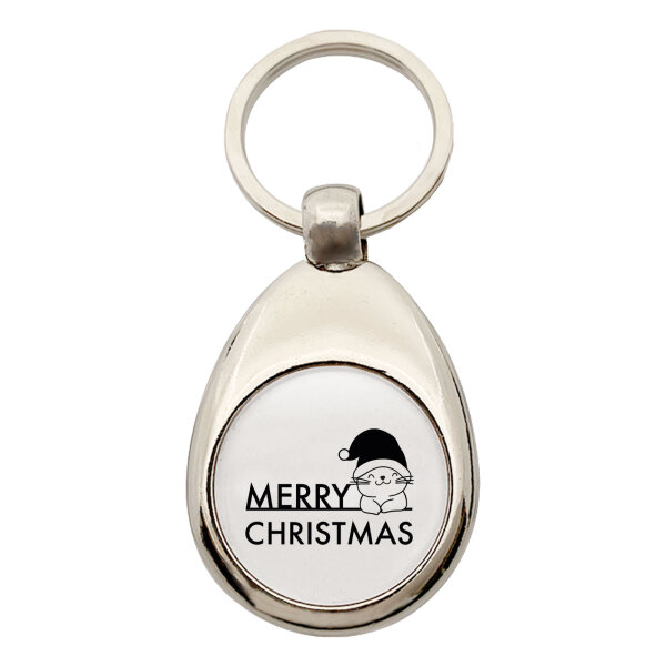 Schlüsselanhänger Merry Christmas Katze