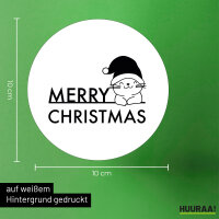 Aufkleber Merry Christmas Katze 10cm Sticker