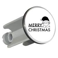 Waschbeckenstöpsel Merry Christmas Katze 4cm...