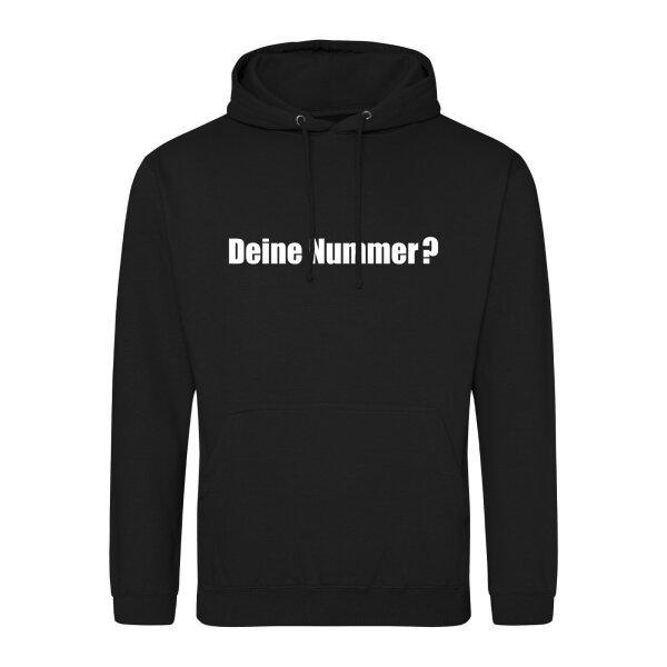 Unisex Hoodie Deine Nummer? Schriftzug Größe S-3XL