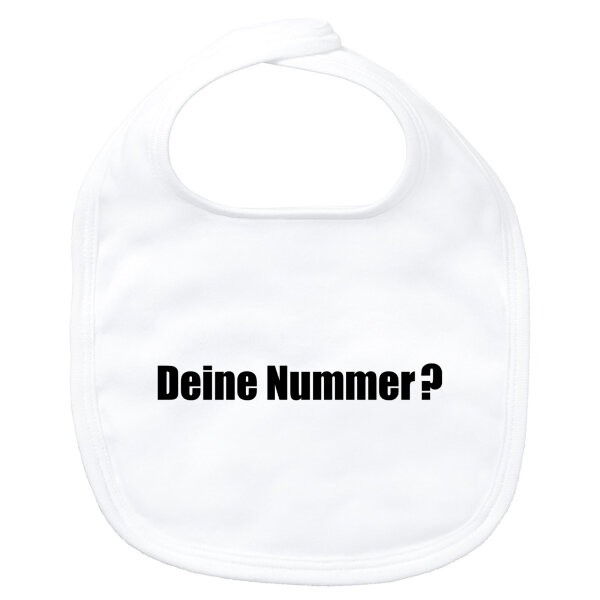 Baby Lätzchen Deine Nummer? Schriftzug