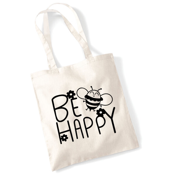Jutebeutel Be Happy Biene 10 Liter