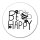 Aufkleber Be Happy Biene 10cm Sticker