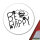 Aufkleber Be Happy Biene 10cm Sticker