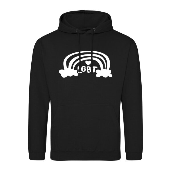 Unisex Hoodie LGBT Regenbogen Herz Größe S-3XL