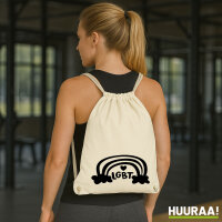 Turnbeutel LGBT Regenbogen Herz 12 Liter